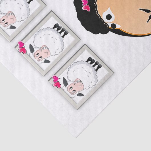 Weefselpapier Roze harten Tissuepapier (Detail)