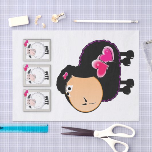 Weefselpapier Roze harten Tissuepapier (Craft)