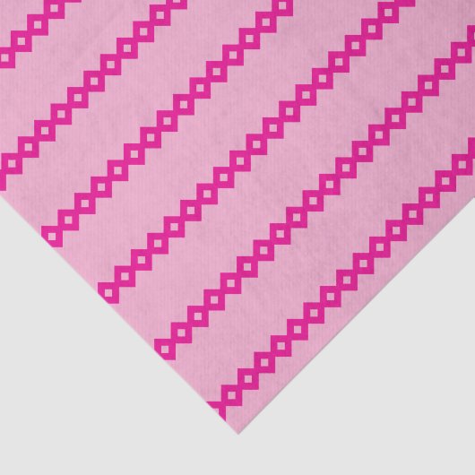 Weefselpapier - Roze keten van diamantvormen Tissuepapier (Detail)