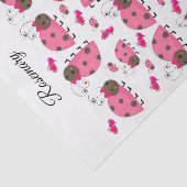 Weefselpapier Roze lieveheersbeestjes Tissuepapier (Detail)