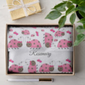 Weefselpapier Roze lieveheersbeestjes Tissuepapier (Geschenk)