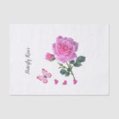 Weefselpapier Roze roze Butterfly Kisses Hearts Tissuepapier (Voorkant)