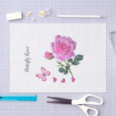 Weefselpapier Roze roze Butterfly Kisses Hearts Tissuepapier (Craft)