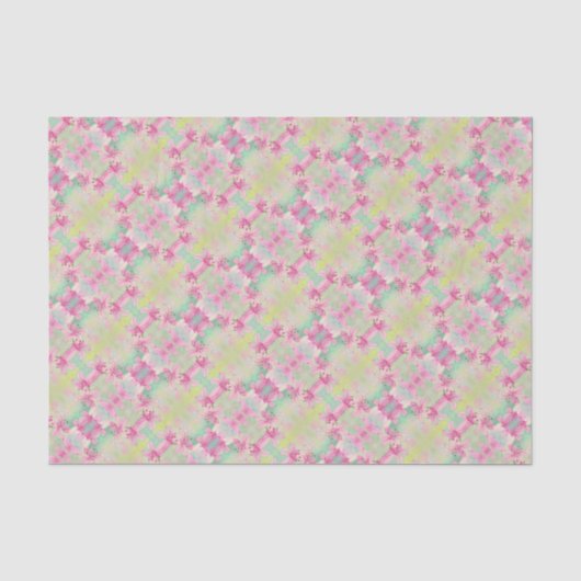 Weefselpapier Roze Waterverf Lelies Tissuepapier (Voorkant)