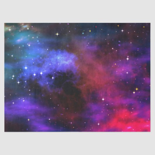 Weefselpapier ruimtekosmos sterren zonnestelsel tissuepapier (Voorkant)