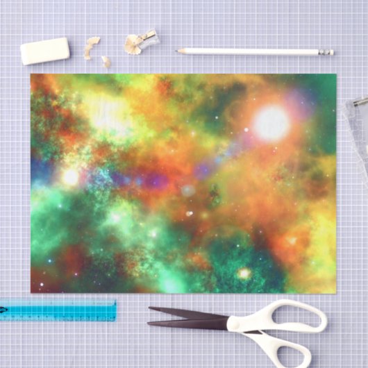 Weefselpapier ruimtekosmos sterren zonnestelsel tissuepapier (Craft)