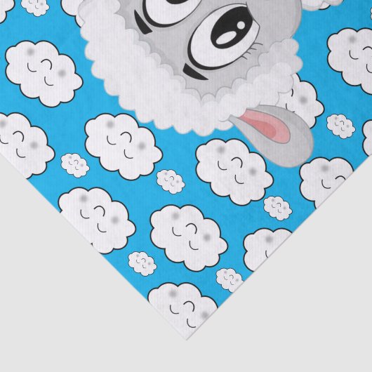 Weefselpapier Schapel Sun Clouds Blue Tissuepapier (Detail)