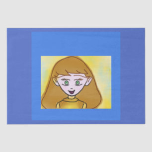 Weefselpapier Schattigee Cartoon Blue Bingo Anime Tissuepapier