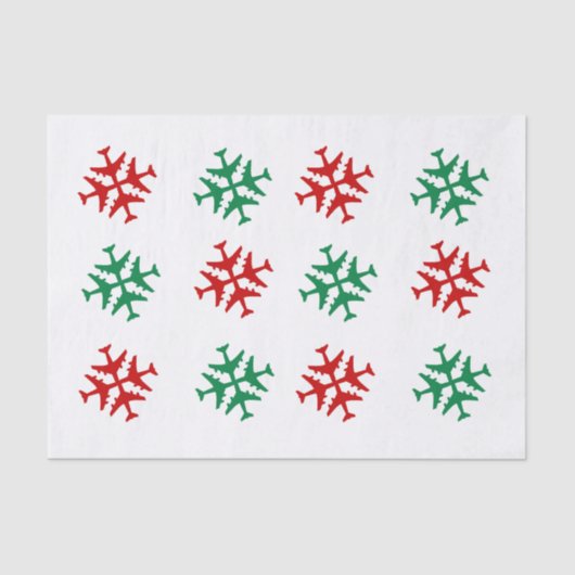 Weefselpapier sneeuwvlakken tissuepapier (Voorkant)