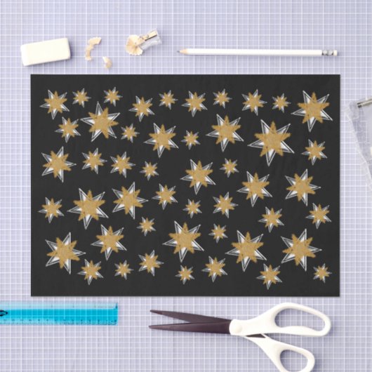 Weefselpapier Snowflake star Silver Kerstmis Tissuepapier (Craft)