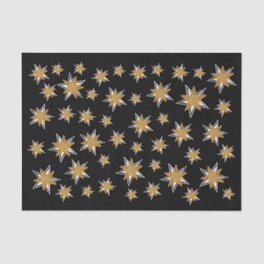 Weefselpapier Snowflake star Silver Kerstmis Tissuepapier (Voorkant)