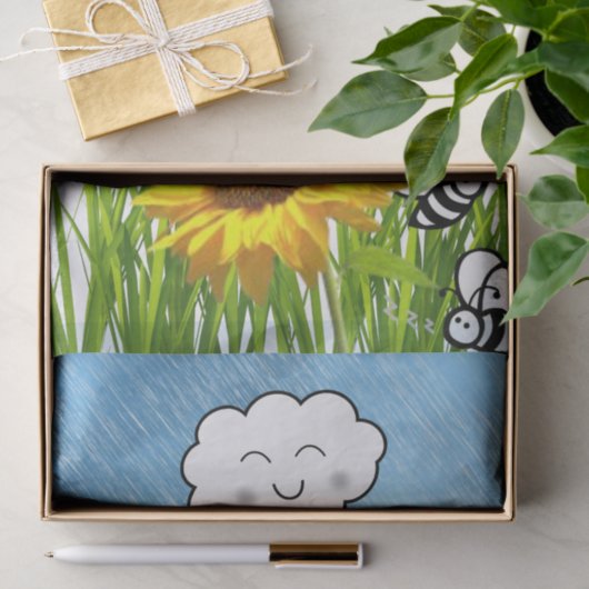 Weefselpapier, sprinkhaan Sun Bumblebee Grass Tissuepapier (Geschenk)