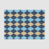 Weefselpapier Strepen Blauw Plaid Tissuepapier (Voorkant)