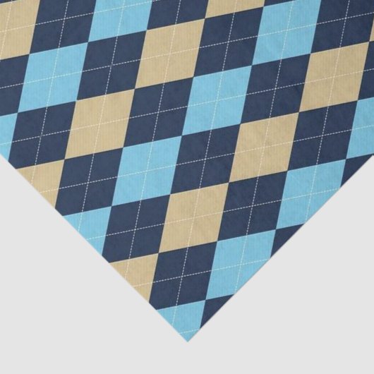 Weefselpapier Strepen Blauw Plaid Tissuepapier (Detail)