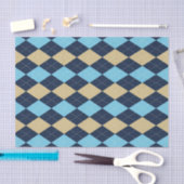 Weefselpapier Strepen Blauw Plaid Tissuepapier (Craft)
