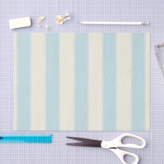 Weefselpapier Stripe Blue beige Tissuepapier (Craft)