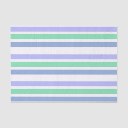Weefselpapier Stripe Blue Green Tissuepapier (Voorkant)