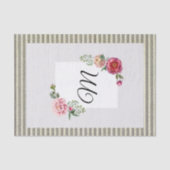 Weefselpapier Stripe Floral Tissuepapier (Voorkant)