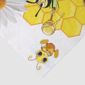 Weefselpapier Stripes Bumblebee White Daisy Tissuepapier (Detail)