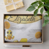 Weefselpapier Stripes Bumblebee White Daisy Tissuepapier (Geschenk)
