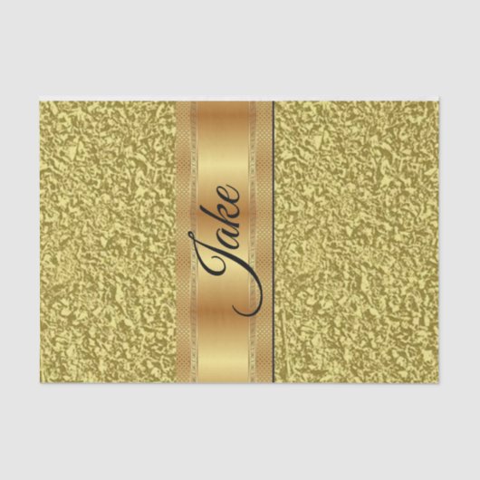 Weefselpapier Stripes Gold Tissuepapier (Voorkant)