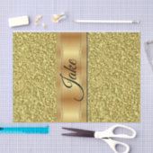 Weefselpapier Stripes Gold Tissuepapier (Craft)