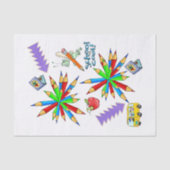 Weefselpapier Terug naar school is cool Tissuepapier (Voorkant)