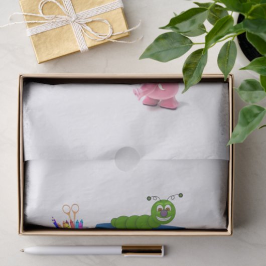 Weefselpapier Terug naar Schoolroze Varkens Tissuepapier (Geschenk)