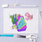 Weefselpapier Terug naar Schoolroze Varkens Tissuepapier (Craft)