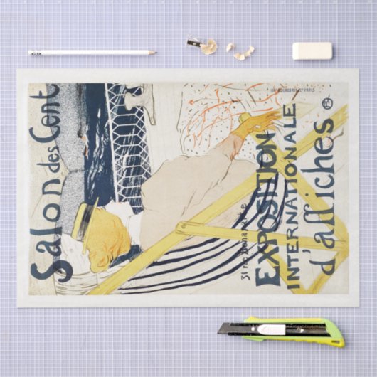 WEEFSELPAPIER : TOULOUSE LAUTREC : SALON DES CENT TISSUEPAPIER (Craft)