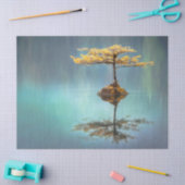 WEEFSELPAPIER: "TREE ON AN ISLAND" TISSUEPAPIER (Craft)