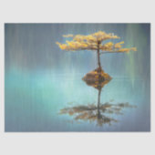 WEEFSELPAPIER: "TREE ON AN ISLAND" TISSUEPAPIER (Voorkant)