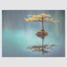 WEEFSELPAPIER: "TREE ON AN ISLAND"