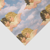 WEEFSELPAPIER  TWIN ANGELS WOLKEN IN BLAUW TISSUEPAPIER (Detail)