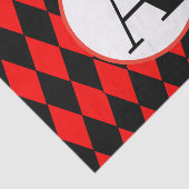 Weefselpapier van 10 lb, INITIAAL met RODE EN ZWAR Tissuepapier (Detail)