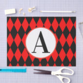 Weefselpapier van 10 lb, INITIAAL met RODE EN ZWAR Tissuepapier (Craft)