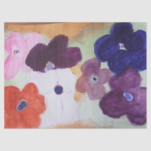 Weefselpapier van Anemone Spring Flowers Tissuepapier (Voorkant)