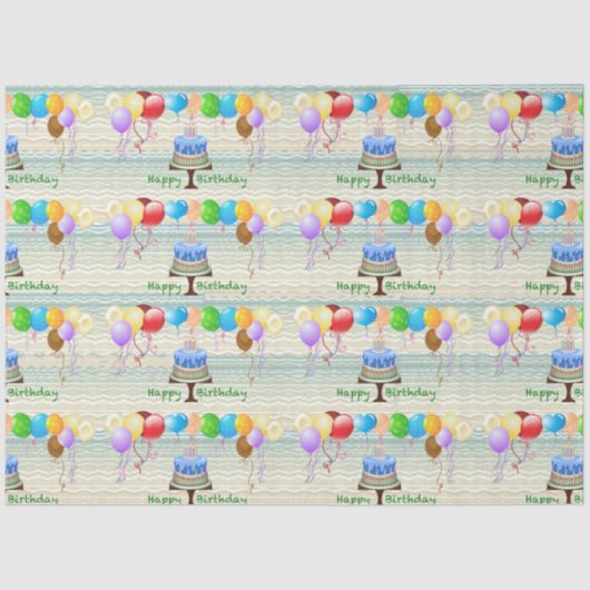 Weefselpapier van de verjaardag tissuepapier (Voorkant)