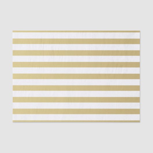 Weefselpapier van Elegant Gold en White Stripes Tissuepapier (Voorkant)