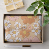 Weefselpapier van Oranje en witte Floral Tissuepapier (Geschenk)