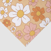 Weefselpapier van Oranje en witte Floral Tissuepapier (Detail)