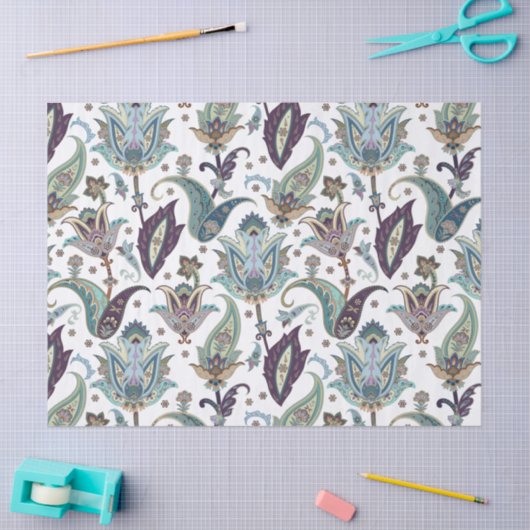 Weefselpapier van Paisley Blue Florals Tissuepapier (Craft)
