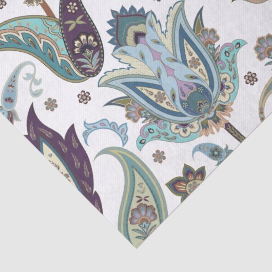 Weefselpapier van Paisley Blue Florals Tissuepapier (Detail)