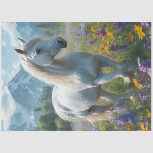 Weefselpapier van weidepaard tissuepapier (Voorkant)