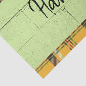 Weefselpapier Verbrandt Oranje geplakt groen Tissuepapier (Detail)