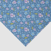 Weefselpapier vergeten-me-niet en Pansy Tissuepapier (Detail)