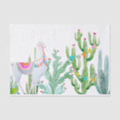 Weefselpapier Verpakking Boho Llama Bohemian Cacti Tissuepapier (Voorkant)