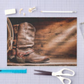 Weefselpapier Verpakking Cowboy Boots Barn Wood Ru Tissuepapier