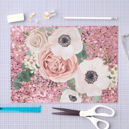 Weefselpapier Verpakking Geometrische tuin Roos Gl Tissuepapier (Craft)