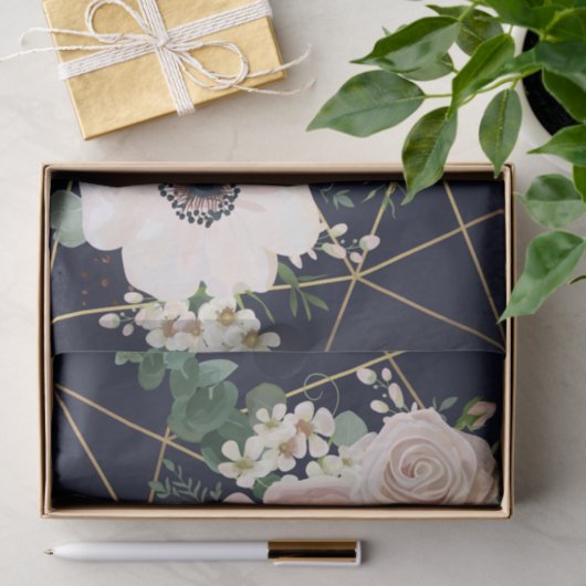 Weefselpapier Verpakking Geometrische tuin Roos ma Tissuepapier (Geschenk)